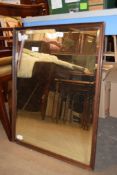 FRAMED BEVEL EDGED MIRROR, APPROX 57CM WIDE