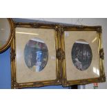 TWO PRINTS IN ORNATE GILT FRAMES