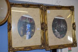 TWO PRINTS IN ORNATE GILT FRAMES