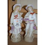 PAIR OF CONTINENTAL PORCELAIN FIGURINES