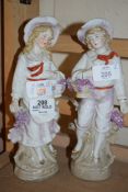 PAIR OF CONTINENTAL PORCELAIN FIGURINES