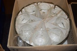 BOXED SET OF PUNCH BOWL WITH GLASSES