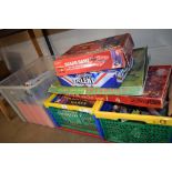 VARIOUS PLASTIC BOXES CONTAINING BOARD GAMES