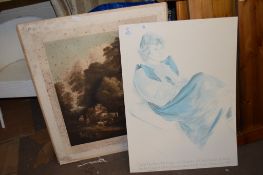 TWO LARGE UNFRAMED PRINTS