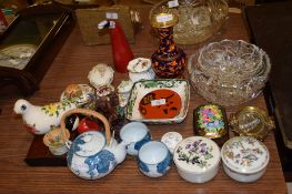 VARIOUS CERAMIC ITEMS INCLUDING SOME PATCH BOXES BY ASHFORD CHINA AND OTHERS