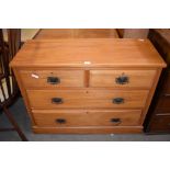 EARLY 20TH CENTURY CHEST OF TWO SHORT OVER THREE LONG DRAWERS, WIDTH APPROX 105CM