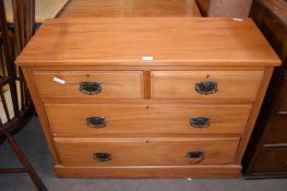 EARLY 20TH CENTURY CHEST OF TWO SHORT OVER THREE LONG DRAWERS, WIDTH APPROX 105CM