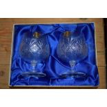 BOXED SET OF TWO EDINBURGH CRYSTAL GOBLETS