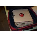 SUITCASE CONTAINING OLD HMV RECORDS