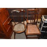 TWO VARIOUS CHAIRS, THE TALLEST APPROX 84CM