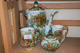 COFFEE SET COMPRISING COFFEE POT, MILK JUG, SUGAR BOWL AND COFFEE MUG