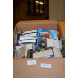 BOX CONTAINING QUANTITY OF CDS AND MUSIC TAPES