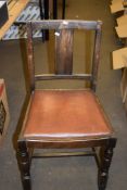 SET OF FOUR MID-20TH CENTURY OAK DINING CHAIRS, HEIGHT APPROX 85CM