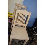 PAIR OF PAINTED DINING CHAIRS, HEIGHT APPROX 81CM