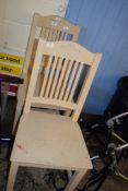 PAIR OF PAINTED DINING CHAIRS, HEIGHT APPROX 81CM