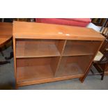 SMALL GLASS FRONTED WALL DISPLAY UNIT, WIDTH APPROX 112CM