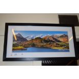 FRAMED PHOTOGRAPH OF A MOUNTAIN SCENE