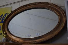 GILT OVAL MIRROR