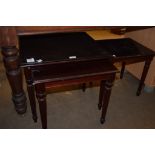 NEST OF THREE TABLES, LARGEST WIDTH APPROX 55CM