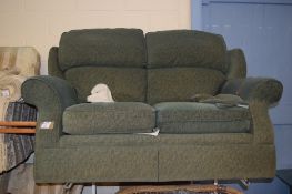 TWO-SEATER GREEN COTTAGE SOFA