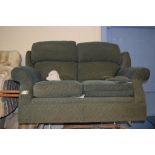 TWO-SEATER GREEN COTTAGE SOFA