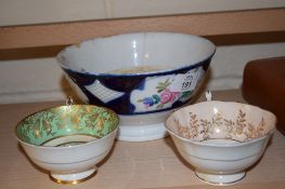 RUSSIAN POTTERY BOWL DECORATED WITH FLOWERS