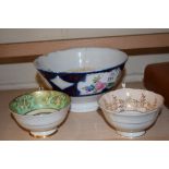 RUSSIAN POTTERY BOWL DECORATED WITH FLOWERS