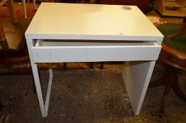 MODERN PAINTED EFFECT DESK WITH DRAWER BENEATH, WIDTH APPROX 74CM