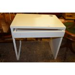 MODERN PAINTED EFFECT DESK WITH DRAWER BENEATH, WIDTH APPROX 74CM