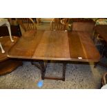 LOW BARLEY TWIST DROP LEAF TABLE, LENGTH APPROX 120CM