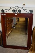 MODERN FRAMED MIRROR, WIDTH APPROX 85CM