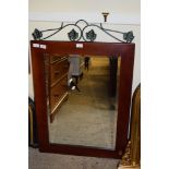 MODERN FRAMED MIRROR, WIDTH APPROX 85CM