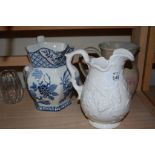 GROUP OF THREE POTTERY MUGS INCLUDING A WOOD & SONS YUAN WARE MUG