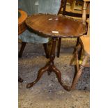 19TH CENTURY MAHOGANY OCCASIONAL TABLE, DIAM APPROX 47CM