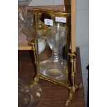 SMALL BRASS DRESSING TABLE MIRROR