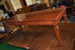 MAHOGANY EFFECT COFFEE TABLE, LENGTH APPROX 137CM