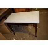 MODERN MARBLE TOP OCCASIONAL TABLE, LENGTH APPROX 76CM