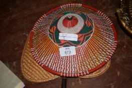 STRAW HAT AND FAN