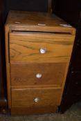 SMALL MID-20TH CENTURY BEDSIDE TABLE OR CABINET, WIDTH APPROX 35CM