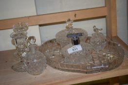 CUT GLASS DRESSING TABLE SET