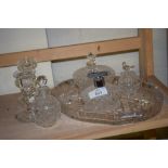 CUT GLASS DRESSING TABLE SET