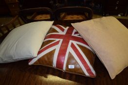 THREE VARIOUS CUSHIONS