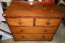 19TH CENTURY MAHOGANY CHEST OF TWO SHORT OVER THREE LARGE DRAWERS, WIDTH APPROX 106CM