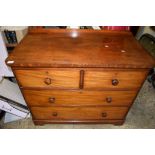 19TH CENTURY MAHOGANY CHEST OF TWO SHORT OVER THREE LARGE DRAWERS, WIDTH APPROX 106CM