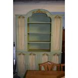 REPRODUCTION PAINTED KITCHEN CABINET, WIDTH APPROX 142CM