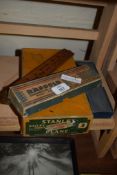 STANLEY PLANE IN ORIGINAL BOX COMPLETE WITH WOODEN RULER AND FURTHER SHARPENING BLOCK