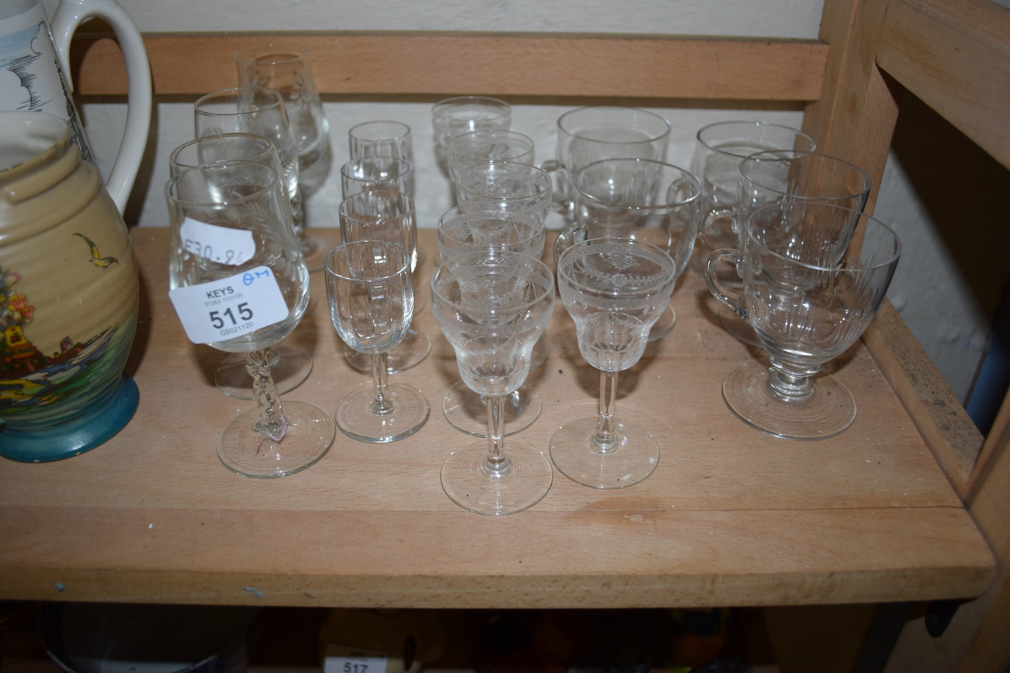 COLLECTION OF SMALL SHERRY GLASSES