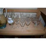 COLLECTION OF SMALL SHERRY GLASSES