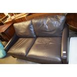 MODERN LEATHERETTE SOFA, WIDTH APPROX 158CM