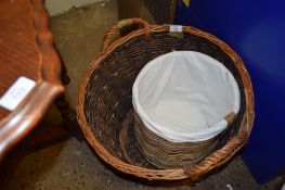 LOG BASKET TOGETHER WITH A WASTE PAPER BIN